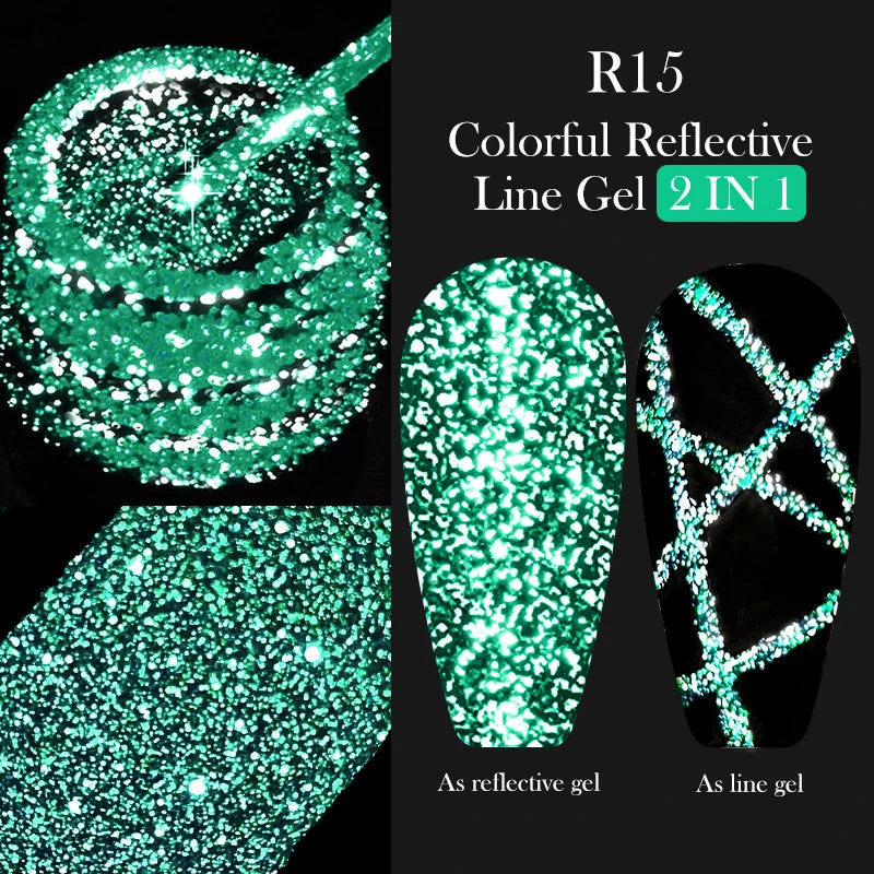 LILYCUTE 5ML Metallic Painting Liner Gel Nail Polish Super Bright Gold Silver Mirror Drawing Gel Semi Permanent Line Frenc...