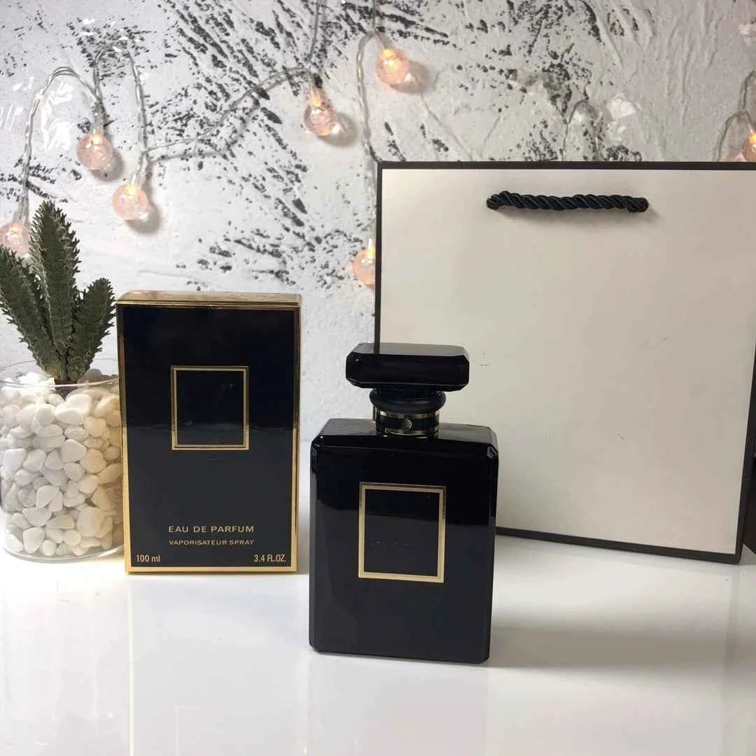 100ML High-quality branded perfume Fresh citrus with bright orange blossom fragrance Elegant femininity Long-lasting fragrance Black 100ML