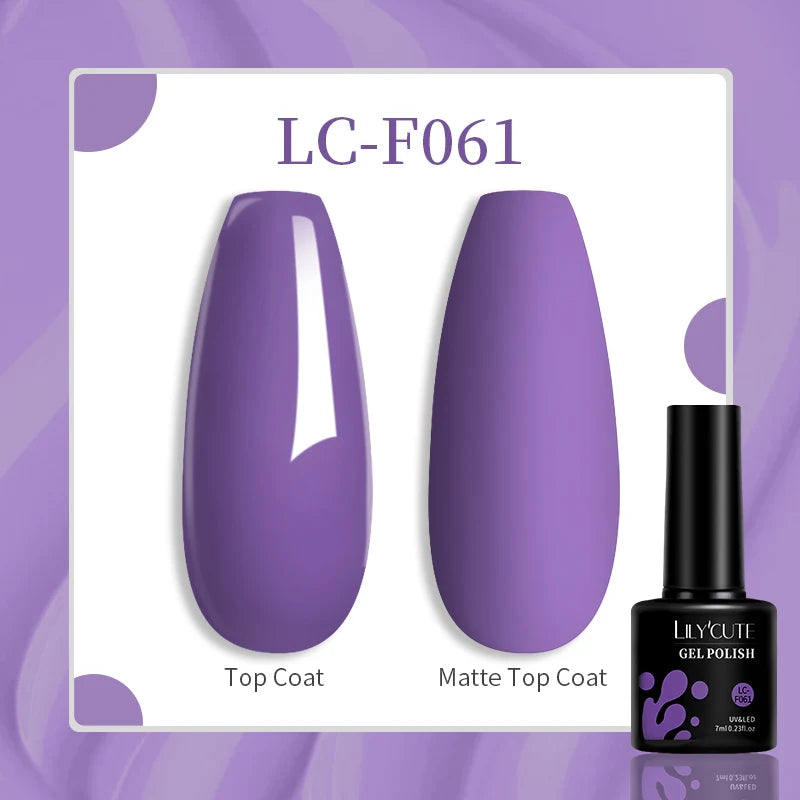 LILYCUTE 129 Colors 7ML Nail Gel Polish Nail Supplies Vernis Semi Permanent Nail Art Manicure Soak Off LED UV Gel Nail Var...