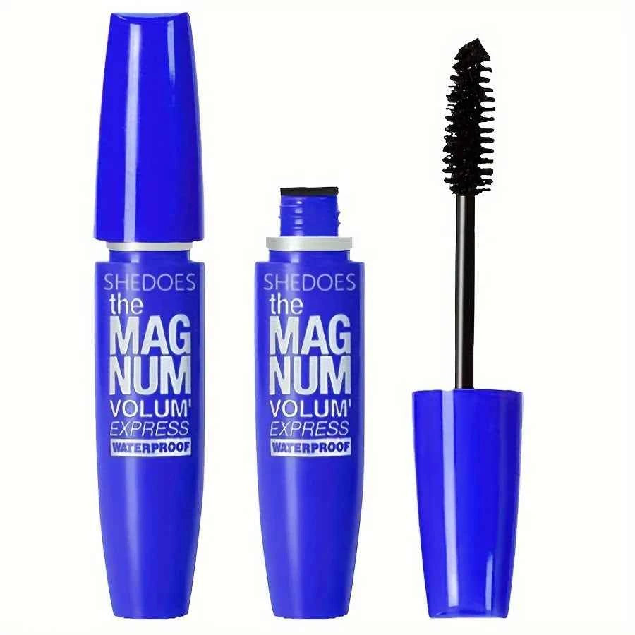 4D Black Mascara Thickening, Lengthening, Curling, Waterproof Liquid Fiber Mascara 8828-blue - 