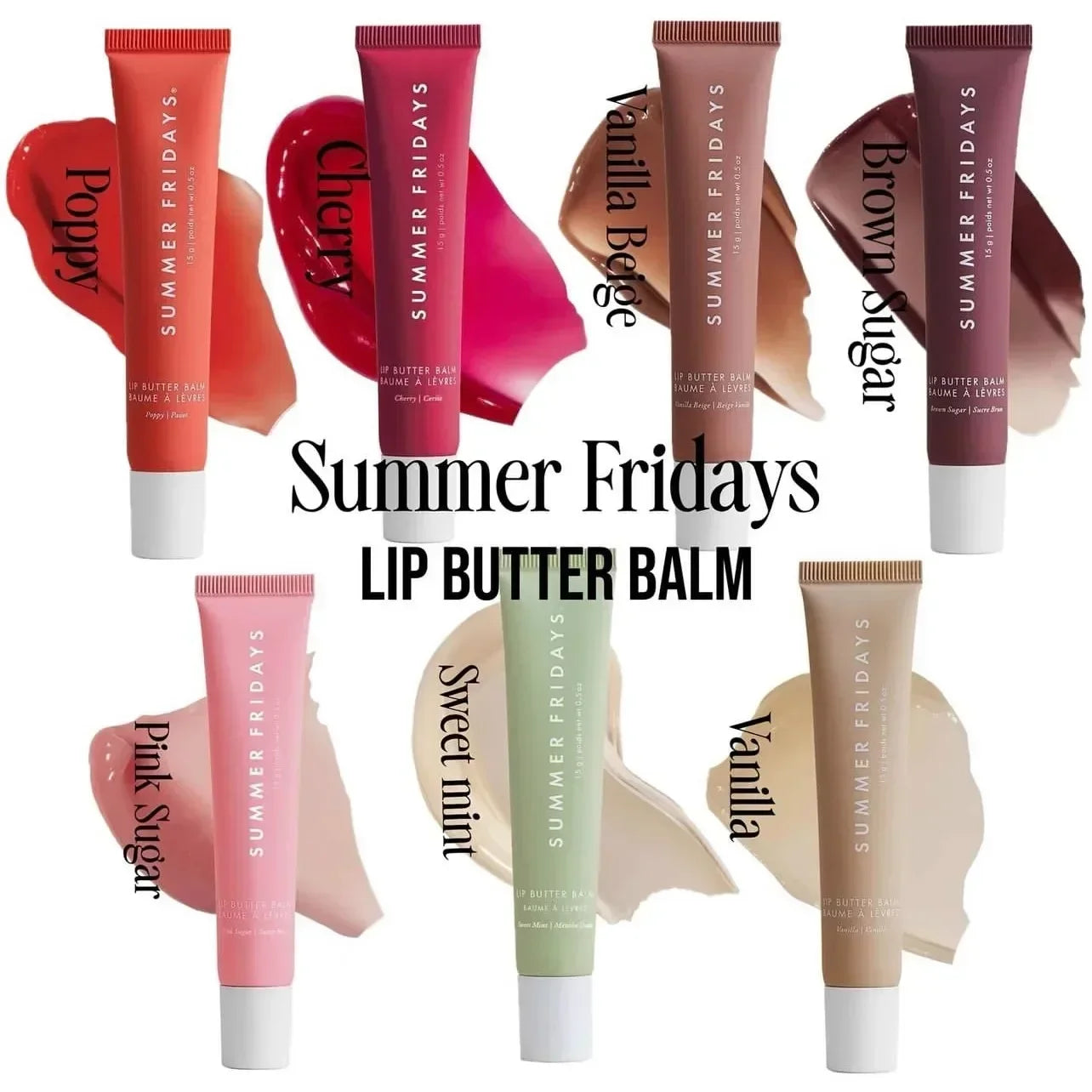 Summer Friday's Vanilla Beige Lip Balm Moisturizing Transparent Lipstick Set Smooth Soft Tube Mirror Lip Gloss Lip Blum Ma...