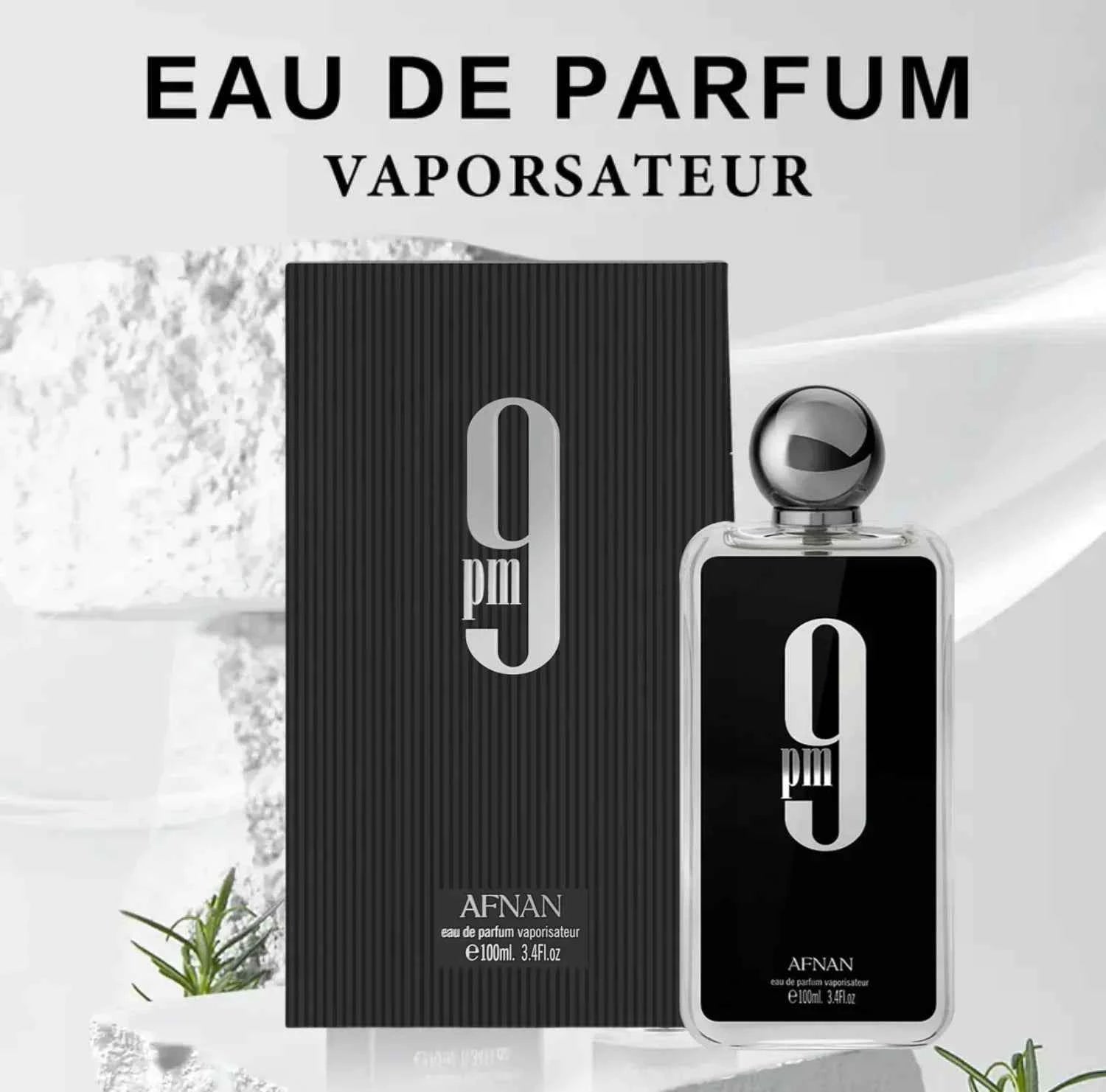 Afnan 9 PM For Men Eau De Parfum, 3.4 Fl. Oz Pheromone men's cologne, long-lasting fragrance, Christmas gift - 