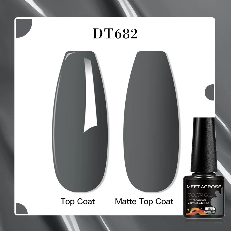 MEET ACROSS 7ml Porcelain White Cat Eye Gel Polish Holographic Glitter Magnetic Galactic Effect Gel Nail Polish Soak Off UV Gel Q57460-82