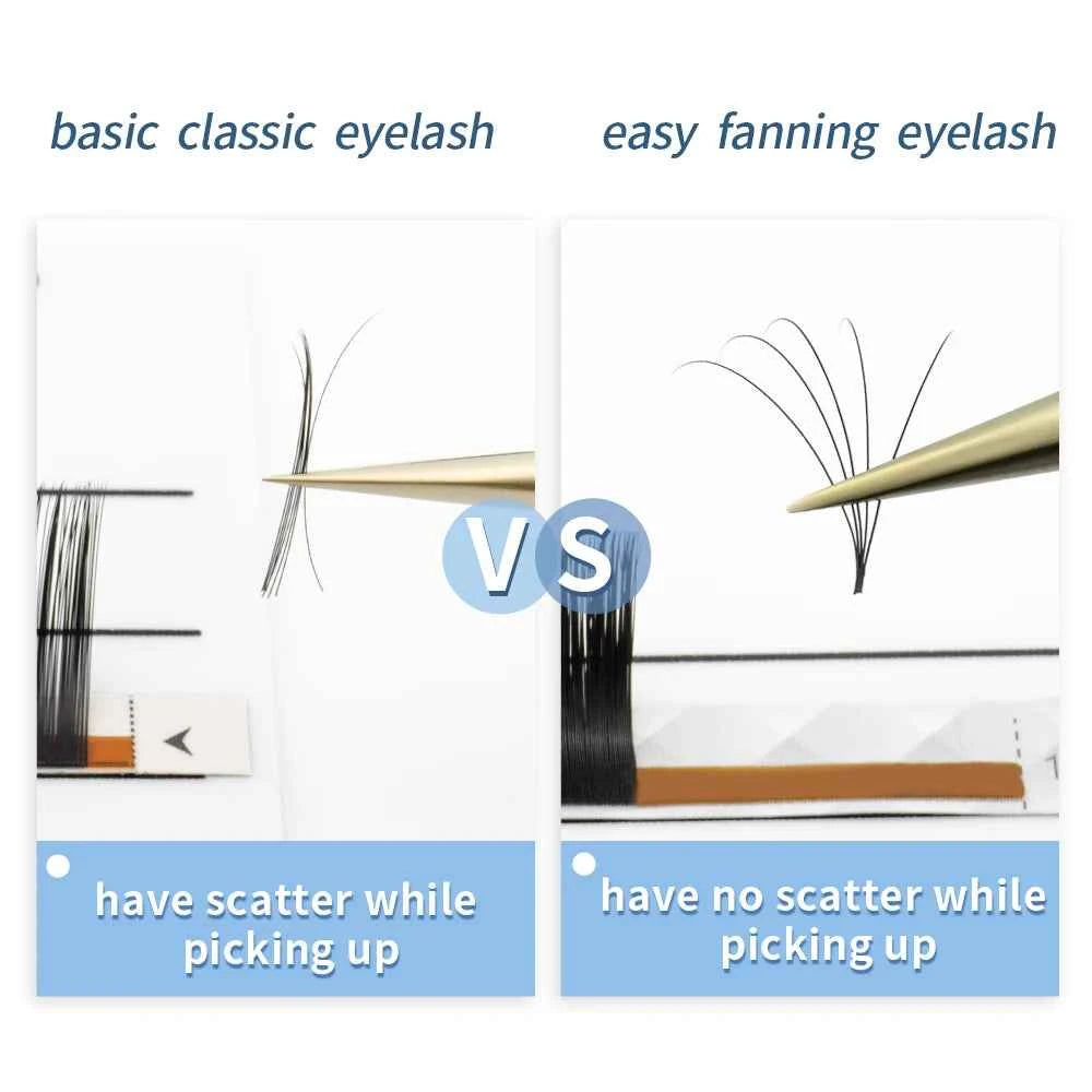 NAGARAKU Fast Shipping Easy Fan Auto Eyelash Extension Supplies Handing Making Fast Bloom Flowering Pre-bonded Lashes Volu...