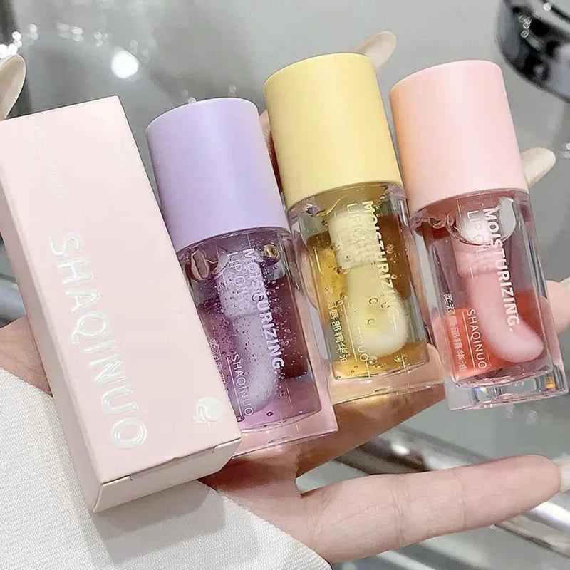 Transparent Water Gloss Jasmine Lemon Green Lip Oil Lasting Moisturizing Honey Lip Gloss Fading Lip Lines Lips Care Essenc...