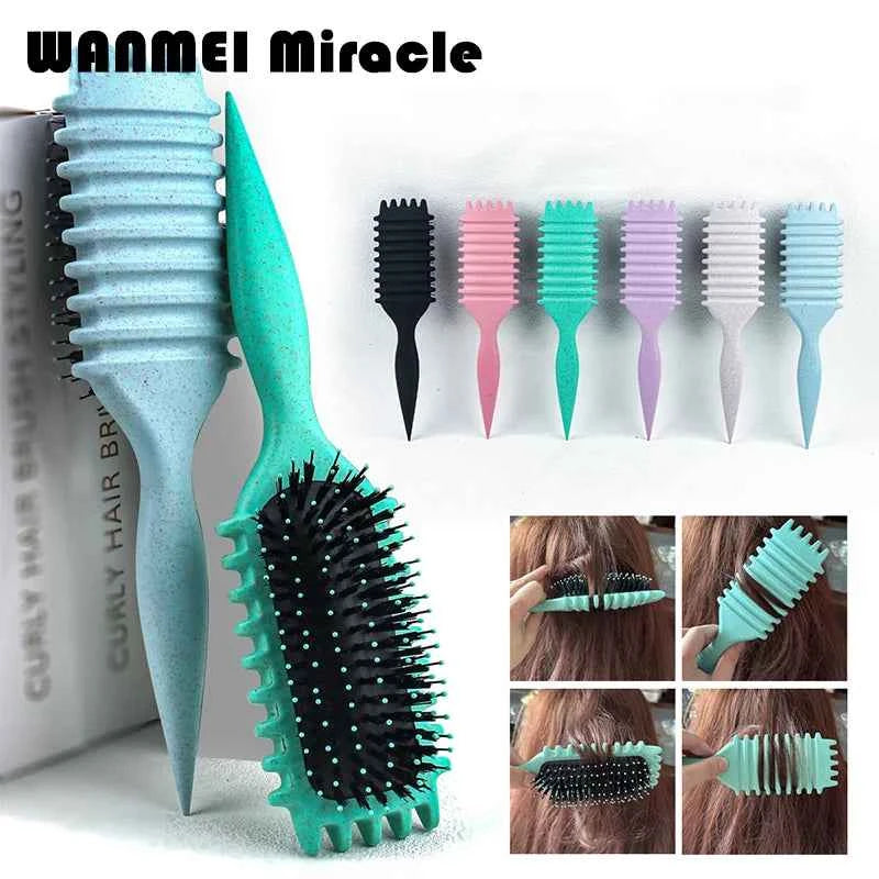 1/2pcs Detangling Candy Brush Curly Hair Scalp Massage Hair Comb with Cleaning Claw Natural Bristles Define Hair Styling T...