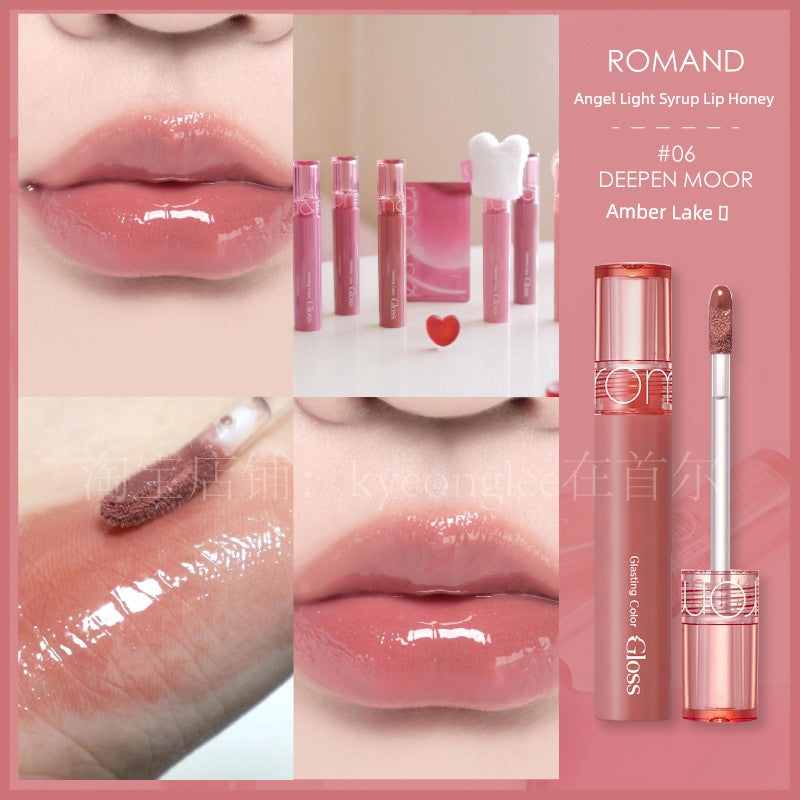 Romand South Korea Angel Long-Lasting Moisturizing Syrup Lip Gloss 06# Deepen Moor "Amber Lake" - 