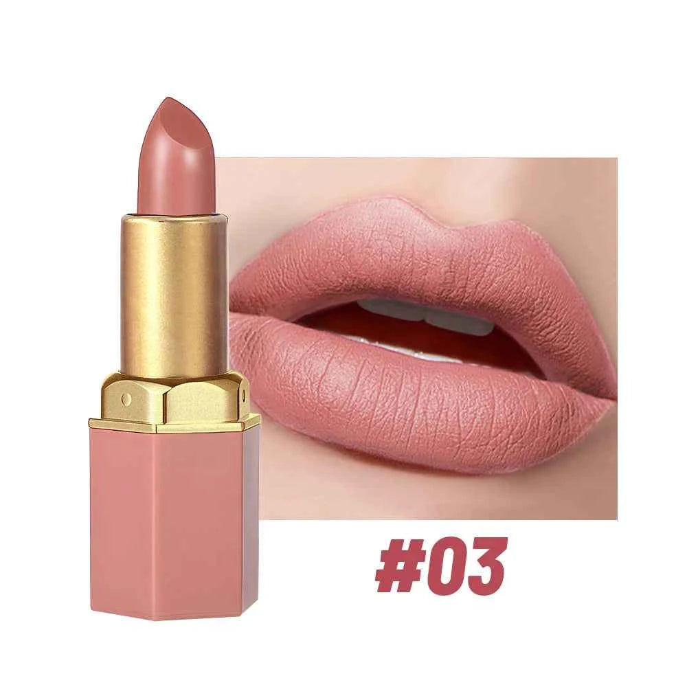 SAM SUGAR 6-Color Matte Lipstick , Non-Stick Cup Long-Lasting Velvet Finish, Smooth Matte Lip Color Waterproof Smudge-proof Full Size SS25-03