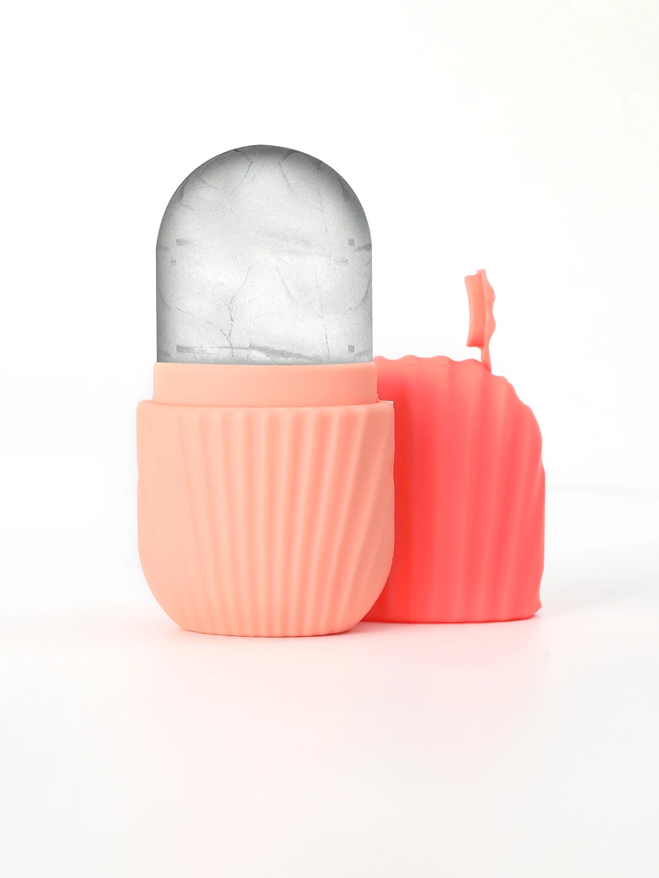 Silicone Ice Roller Massager for Face, Eyes - Natural Skin Care, Cooling and Eliminating Eye Bags, Reusable and Soothing pink