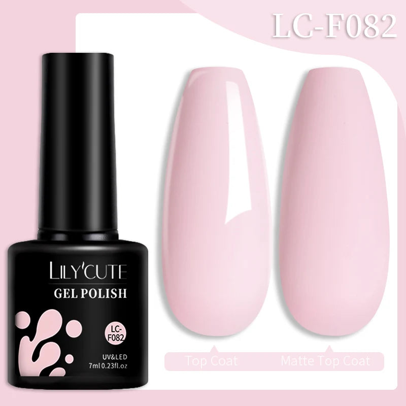 LILYCUTE 7ML Colorful Gel Nail Polish 129 Colors Long Lasting For Manicure Semi Permanent Base Top Coat Nail Art UV Gel Va...
