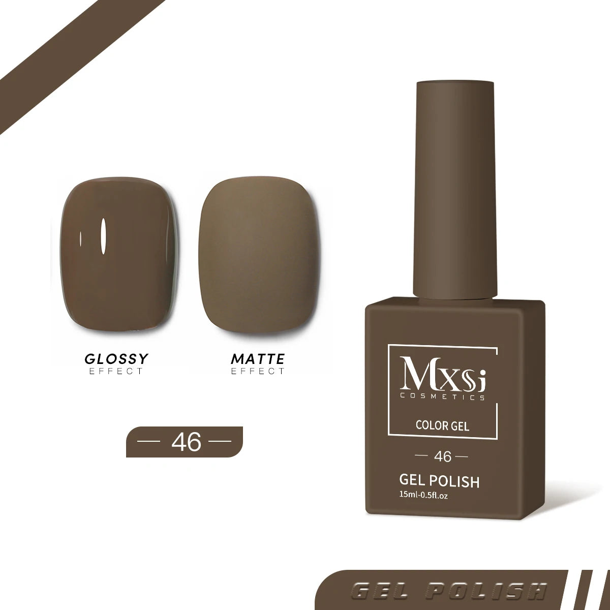 Mxsi 15ml Gel Nail Polish Neon Brown Royal Blue Red Green Pastal Nude Nail Art Varnish Gel Lacquer Top Coat UV Gel Nail Not Set Mxsi 46 China Mainland