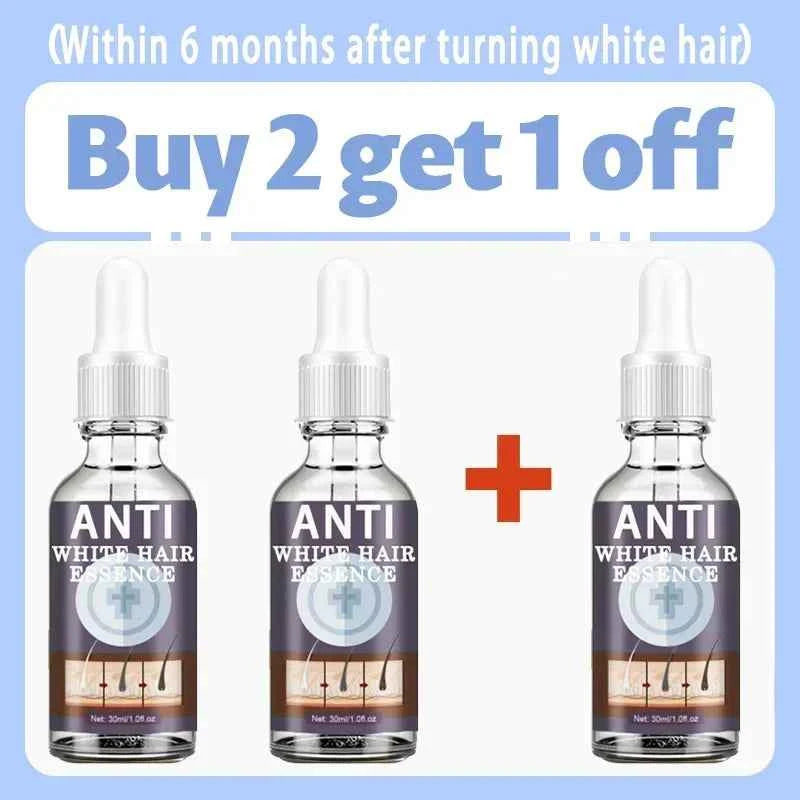 White hair killer, remove gray hair and restore natural hair color in 7 days Buy 2 Get 1 Free