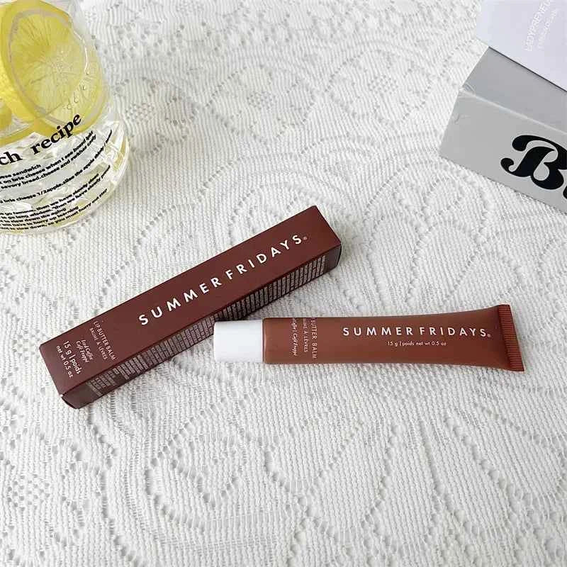 Summer Fridays Lip Oil Moisturizing Lip Gloss Sweet Mint Vanilla Sugar Coffee Cake Cocoa Lipstick Transparent Makeup Suit Care Iced Coffee