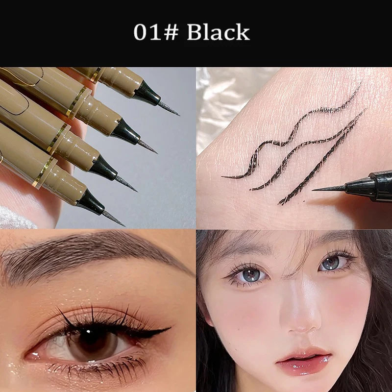 0.008mm Ultra Fine Eyebrow Pen Long Last Smudge Proof Waterproof Sweat-Proof High Pigmented Easy Applying Liquid Eyeliner Pencil Aurora Glow Avenue