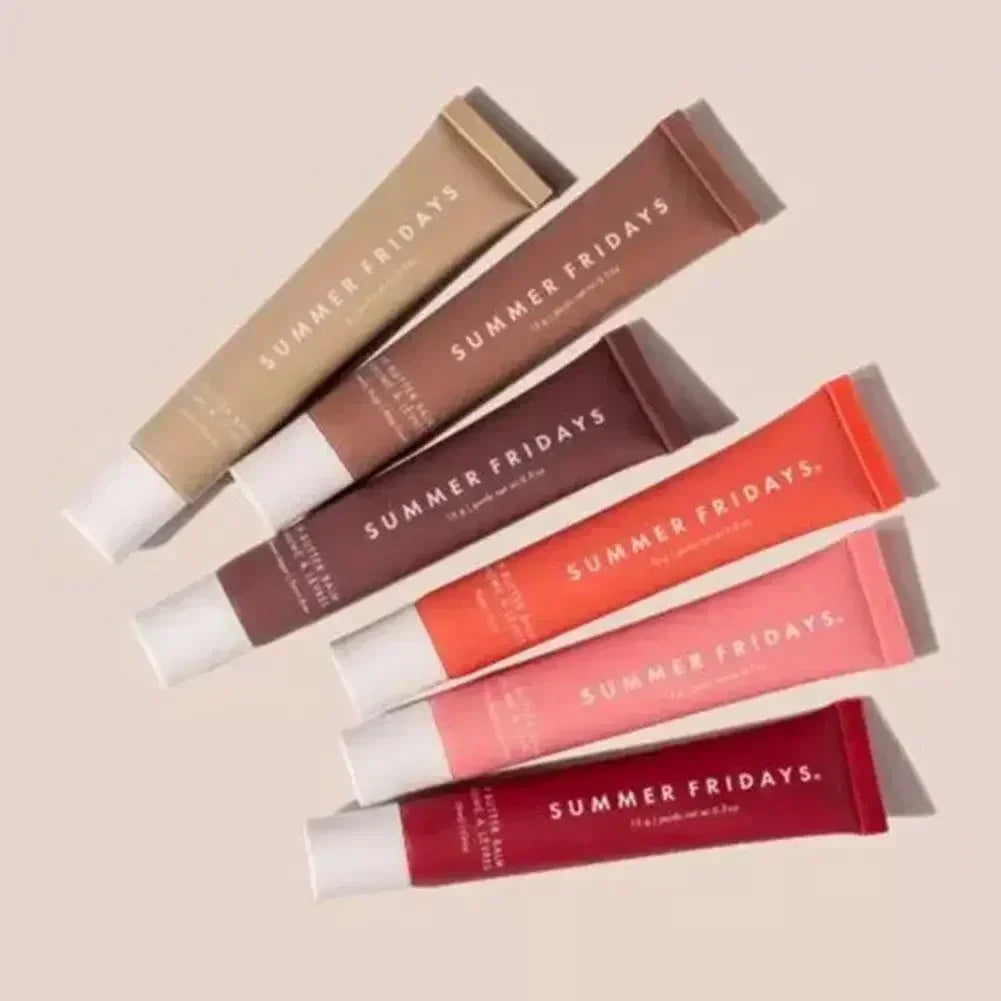 Summer Friday's Vanilla Beige Lip Balm Moisturizing Transparent Lipstick Set Smooth Soft Tube Mirror Lip Gloss Lip Blum Ma...