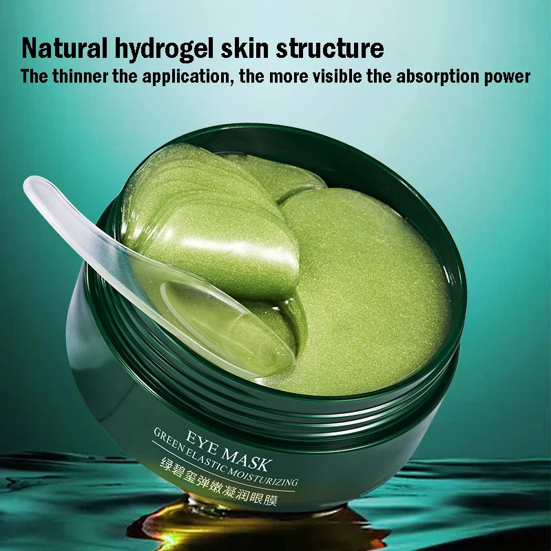 60pcs/box BIOAQUA Seaweed Crystal Collagen Eye Mask Anti Dark Circles Remove Eye Bags Moisturizing Eye Patches Aurora Glow...