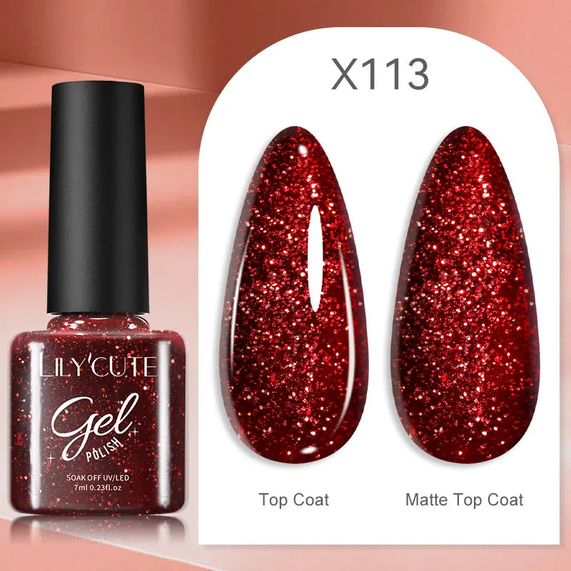 LILYCUTE 129 Colors 7ML Nail Gel Polish Nail Supplies Vernis Semi Permanent Nail Art Manicure Soak Off LED UV Gel Nail Var...