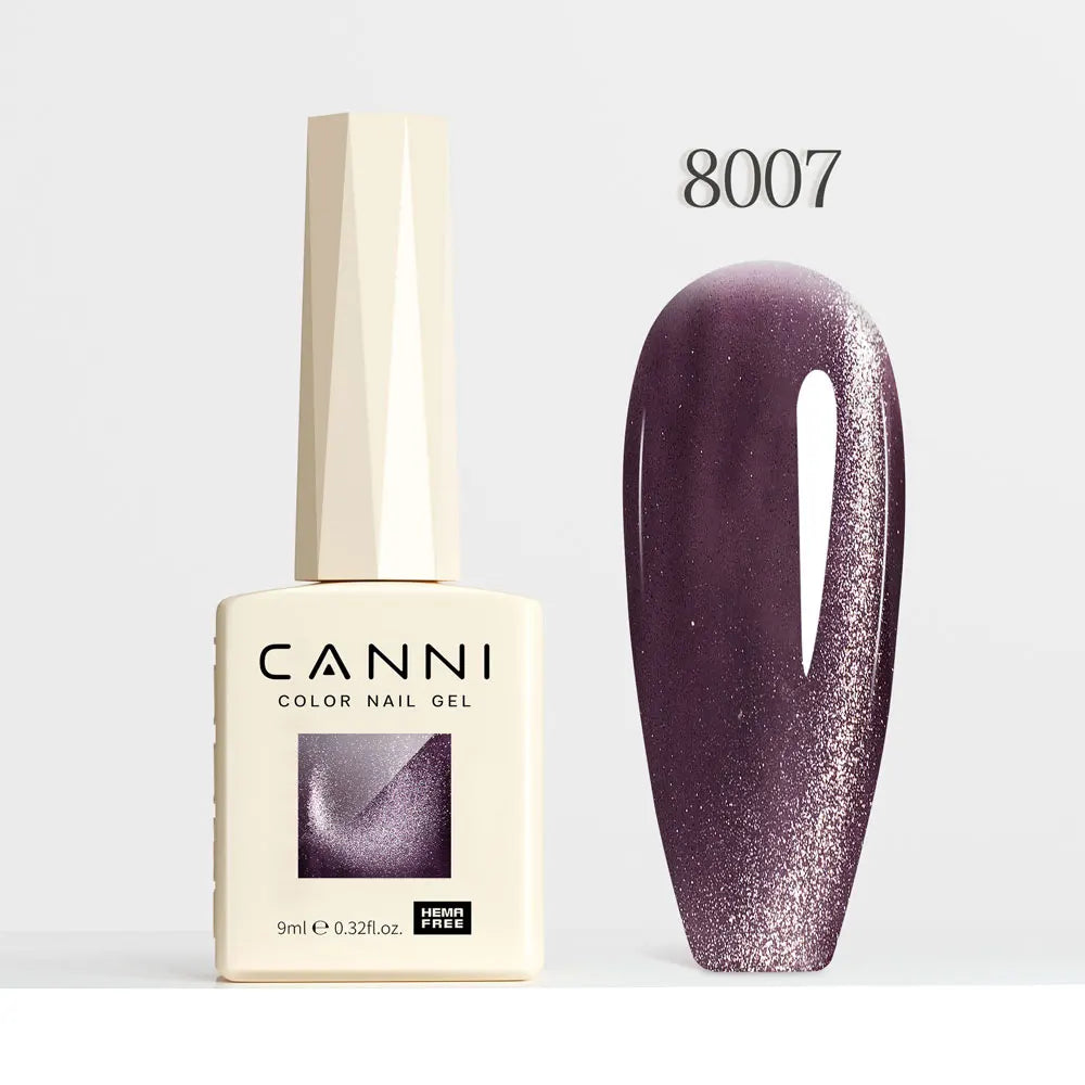 #8013 CANNI Nail Gel Polish Hema Free Super Glossy Glitter Cat Eye Gel Diamond Top Coat Semi Permanent Soak Off UV LED Varnish Aurora Glow Avenue