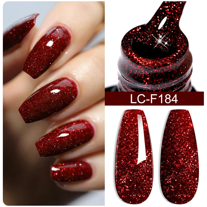 LILYCUTE Ancora Red Color Gel Nail Polish 152 Colors Fall Winter Trendy Long-Lasting French Style For Manicure Nail Art UV...