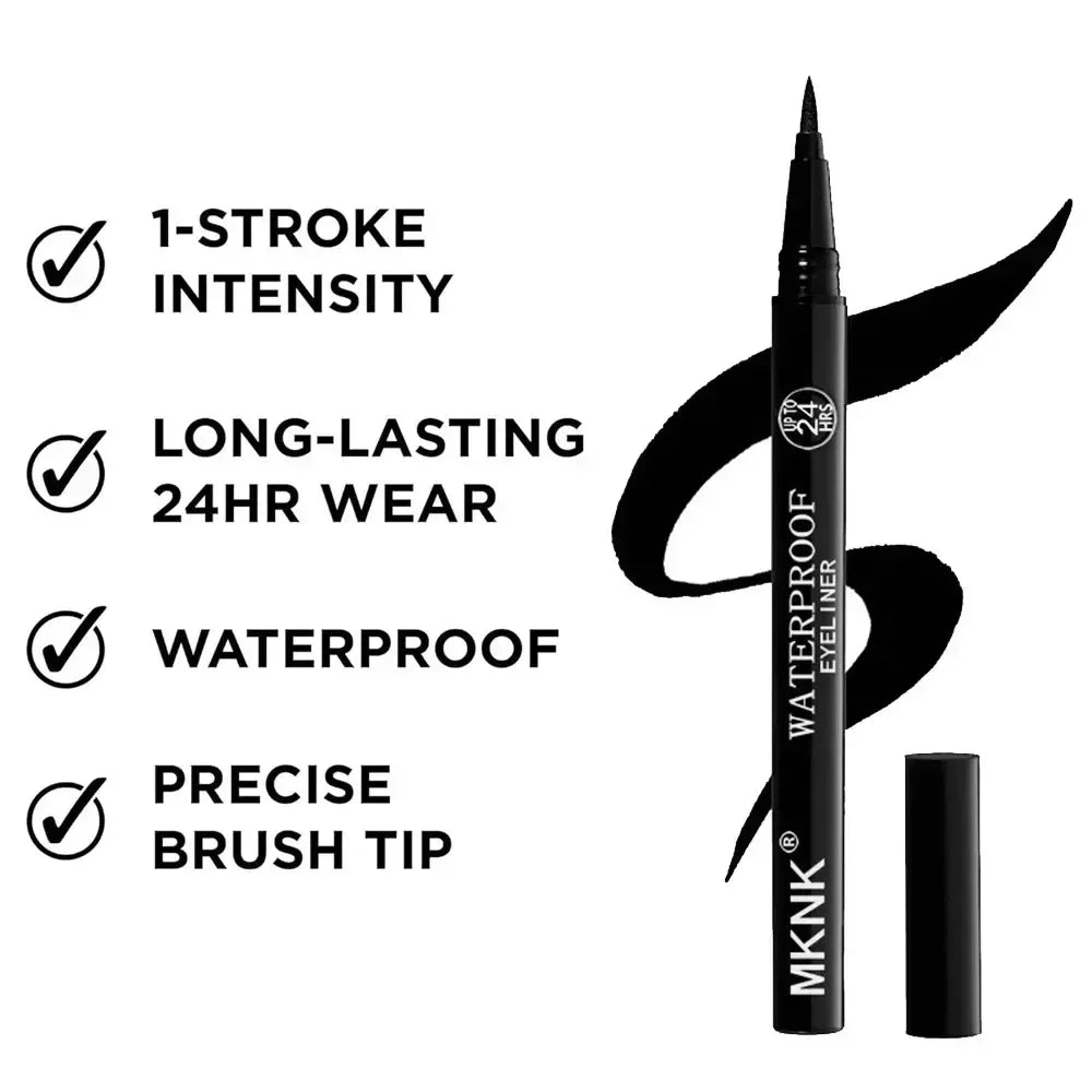 1/2 PCS Black Quick-Dry Eyeliner Pencil - 24H Lasting Smooth Matte Waterproof Anti-Smudge Liquid Eyeliner Makeup for Eyes Aurora Glow Avenue