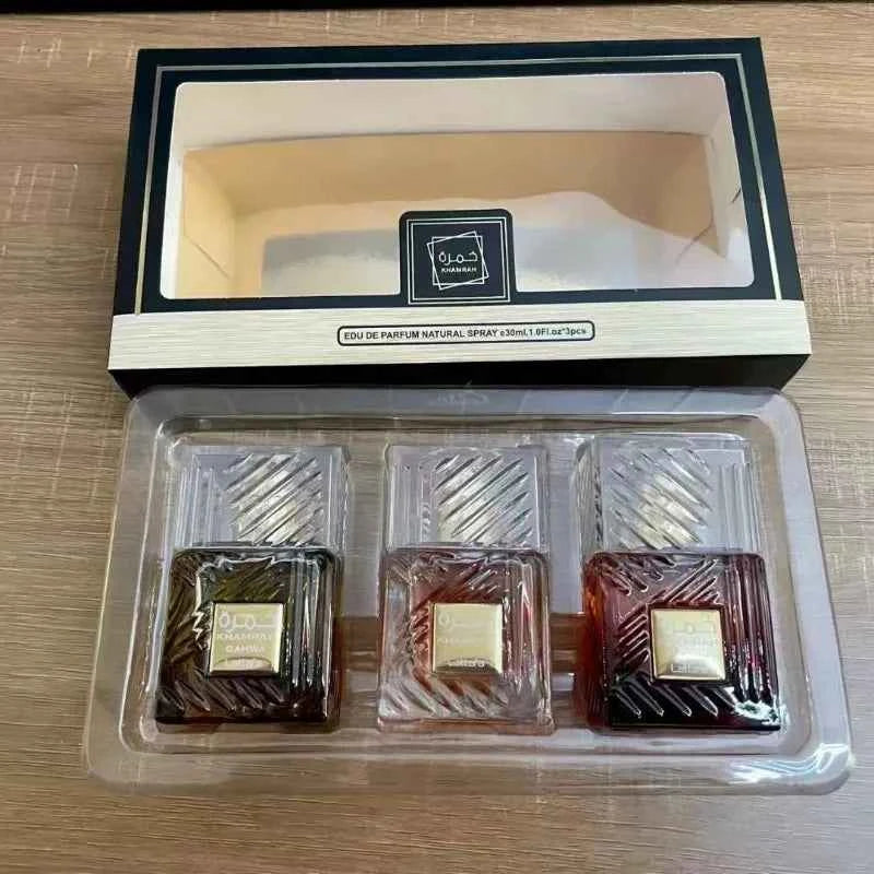 Unisex Luxury Oriental Perfume Gift Set Long Lasting Collection with Three Unique Scents Ideal for Daily Wear and Gifting - 