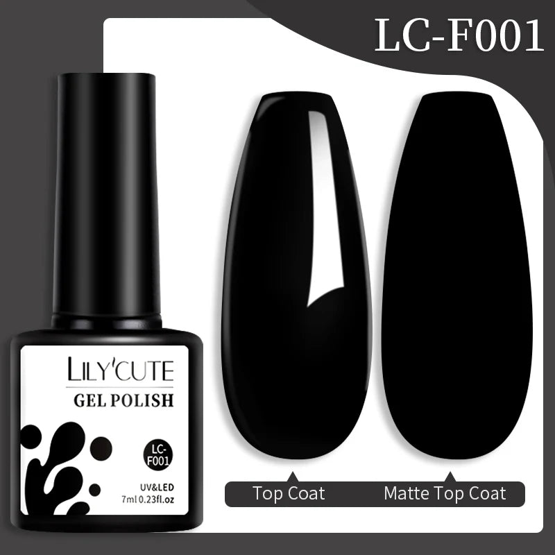 LILYCUTE 7ML Colorful Gel Nail Polish 129 Colors Long Lasting For Manicure Semi Permanent Base Top Coat Nail Art UV Gel Va...
