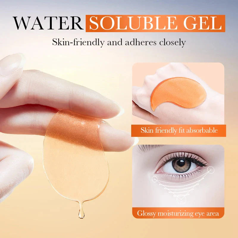 80pcs BIOAQUA Vitamin C Crystal Collagen Eye Mask Anti Dark Circles Whitening Anti-Wrinkles Moisturizing Anti-Aging Eye Pa...