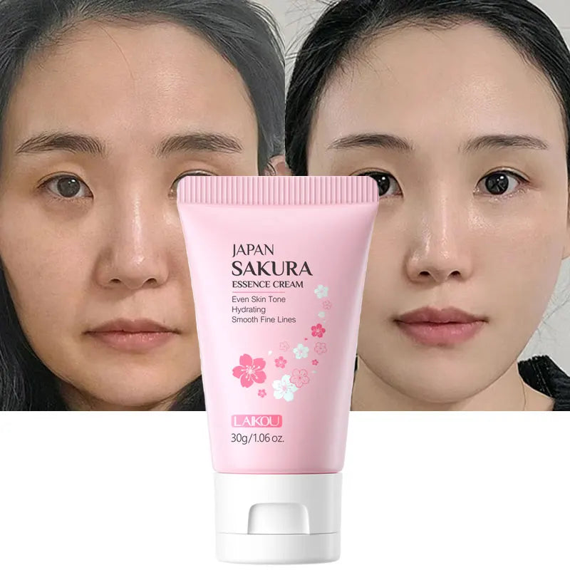 Sakura Whitening Face Cream Wrinkle Remover Serum Anti-Aging Fade Fine Lines Lift Firming Essence Brighten Skin Care