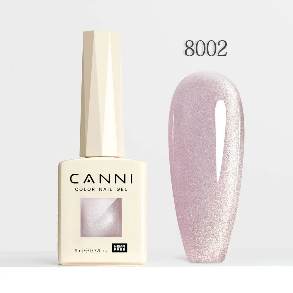 #8013 CANNI Nail Gel Polish Hema Free Super Glossy Glitter Cat Eye Gel Diamond Top Coat Semi Permanent Soak Off UV LED Varnish Aurora Glow Avenue