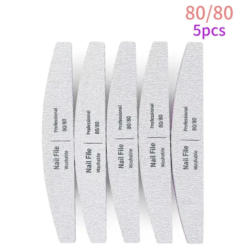 Nail File 100 to 180 Professional Tools Emery for Manicure Lime 240 Sandpaper Gel Polishing Files for Nails Buffers Set Po...