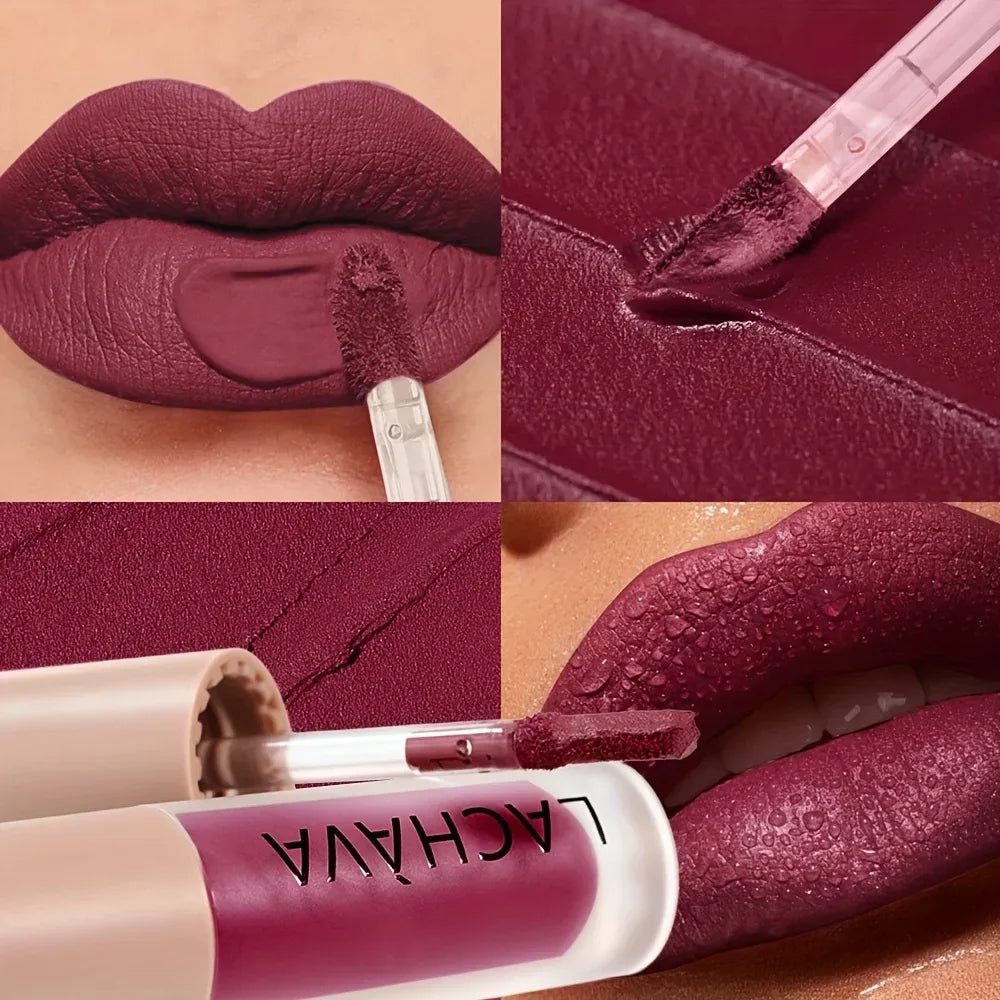 1 pc Stay flawless all day with a smudge-proof, water-resistant matte nude lipstick that won’t fade or transfer.