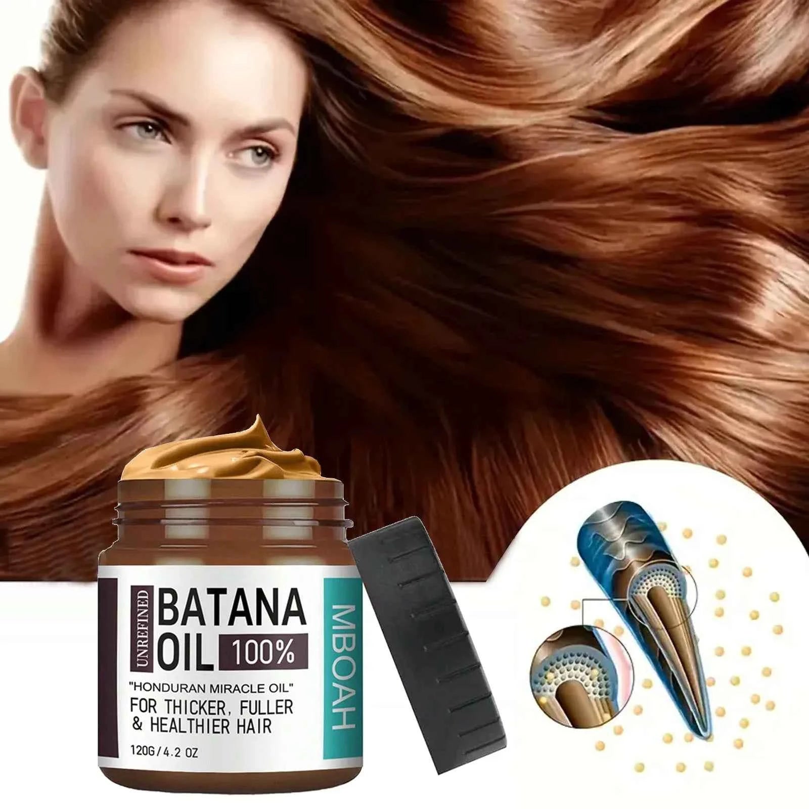 100% Batana Oil from Honduras - Get Fuller, Thicker, Healthier Hair - Great Men Conditioner Haircare Silky - Hair Nutrition oil