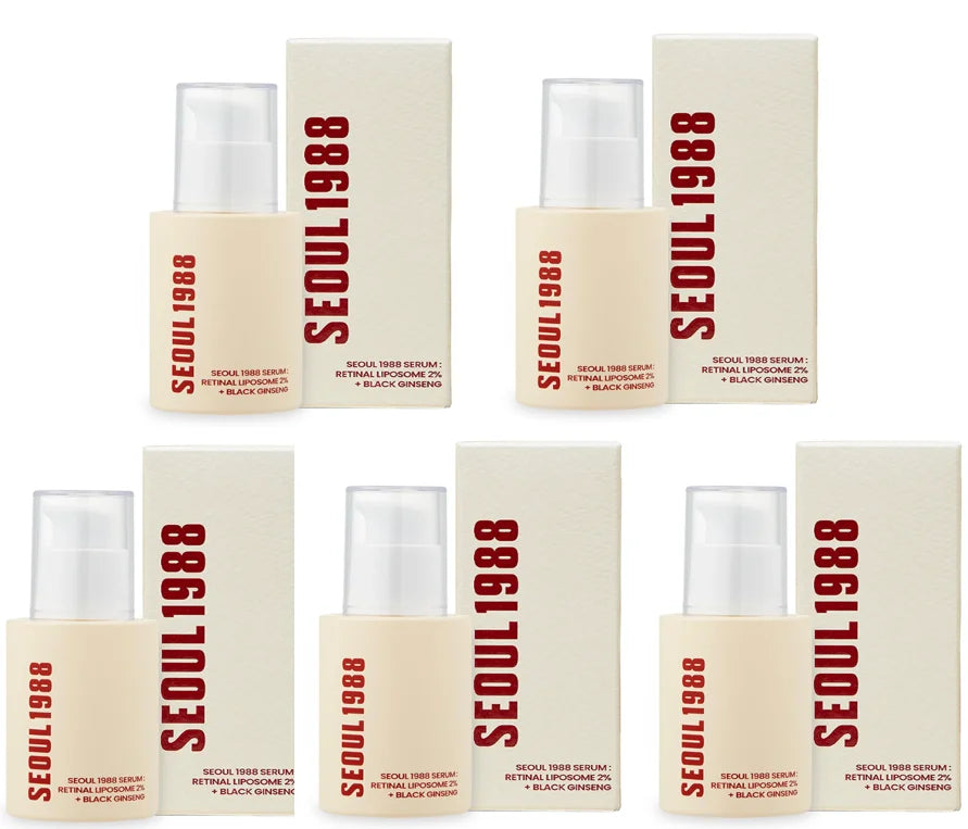 Korean 1988 Retinol Face Care Serum,Black Ginseng Niacinamide Vitamin C Moisturizing Firming Ampoule,Anti Aging Wrinkle Sk...