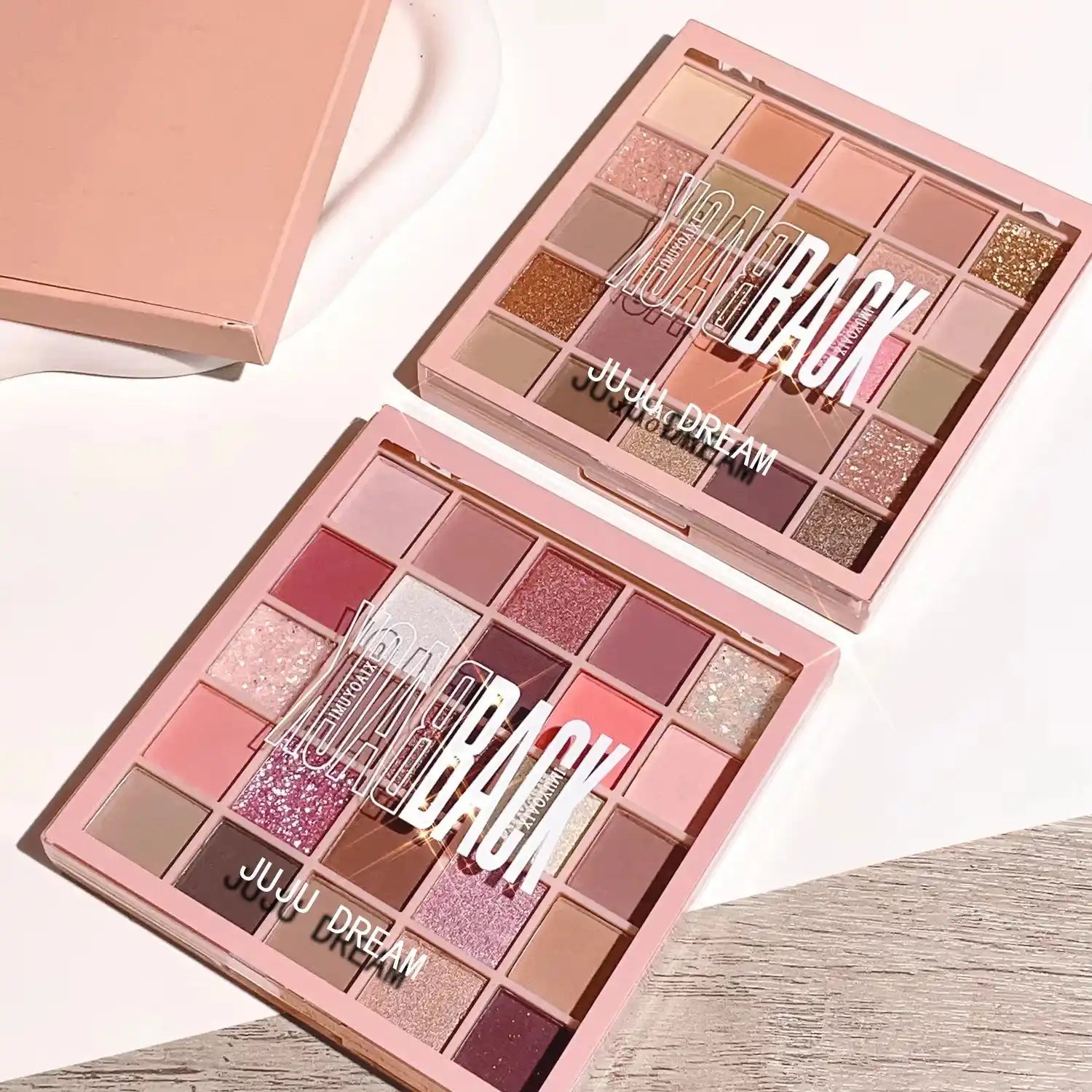 25-color eye shadow tray, oatmeal milk tea tray, sparkling powder, pearl sequins, gentle orange brown, affordable eye shad...