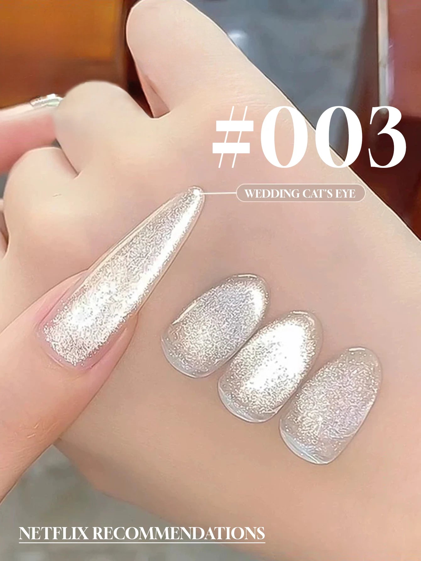 MIANEL 1-6pcs 12ML Christmas Nails Galaxy White Glass Bead Cat Eye Gel Nail Polish Super White Nails Nail Art Nail Supplies hunjiabaikaishui03