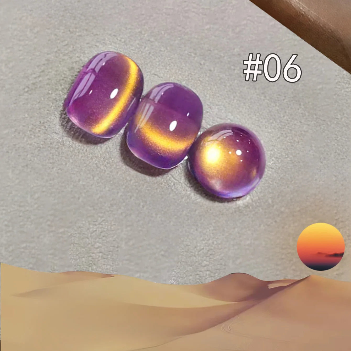 1-12pcs WS Autumn Winter Nails Sea Sunset Amber Blue Gold Linght Crystal Glass Bead Cat Eye Gel Nail Polish Nail Salon Home DIY xijin06