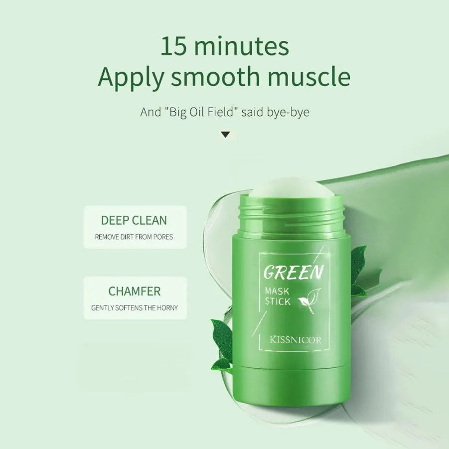 Green Tea Mask Face Clean Green Tea Cleansing Deep Moisturizing Shrink Pores Blackhead Acne Facial Korean Skin Care Aurora...