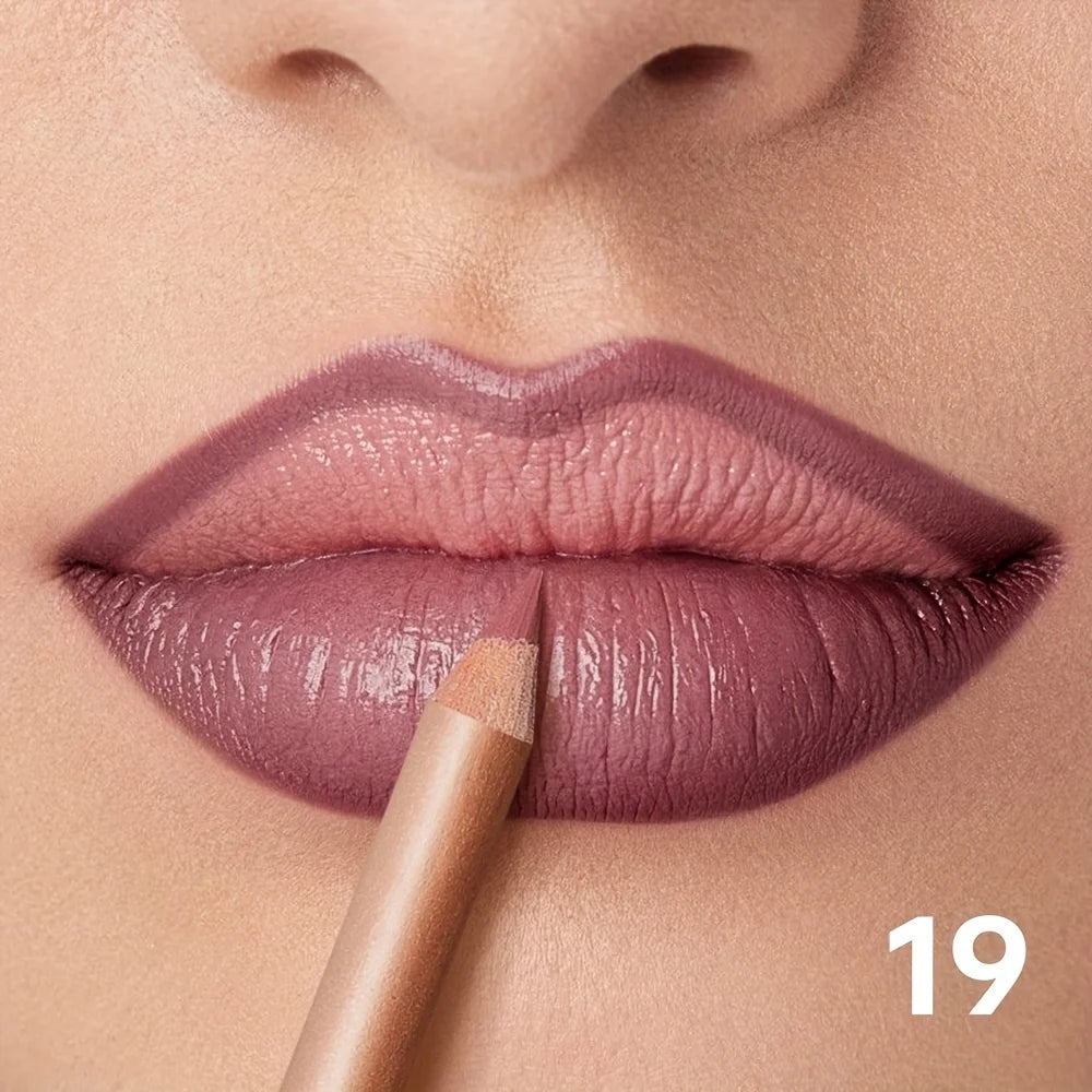Matte Nude Lip Liner Pigmentation Long-Lasting Waterproof /Pencil Formula, Lip Pencil for Precise Lip Line, Lip Glossy Eff...