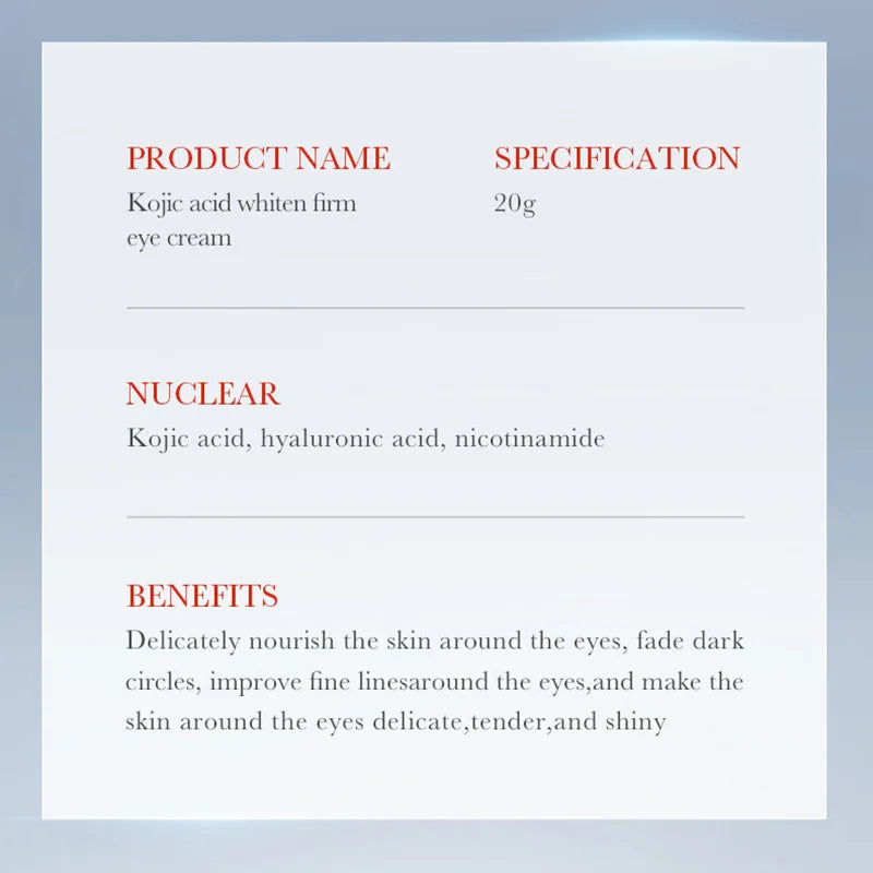 SADOER Kojic Acid Retinol Eye Cream Anti Dark Circles Remove Eye Bags Moisturizing Firming Beauty Eyes Skin Care Products - 