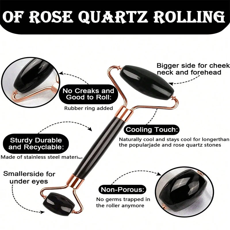 1/2/3pcs Ice Face Roller Facial Skincare Ice Roller Set,Facial Roller GuaSha FaceTool Set,Face Massage Roller Lifting Cont...