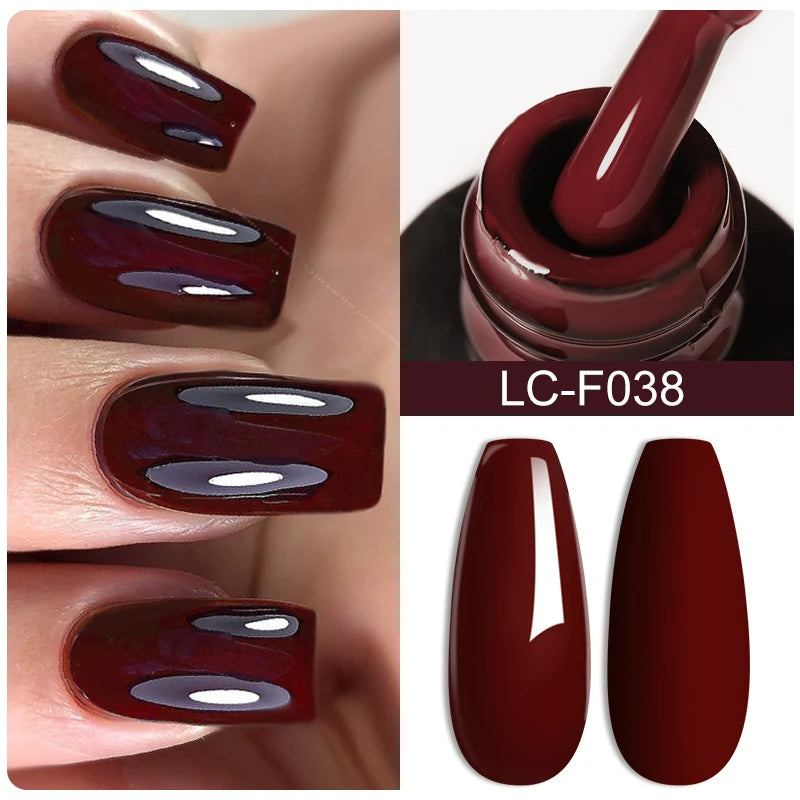 LILYCUTE Ancora Red Color Gel Nail Polish 152 Colors Fall Winter Trendy Long-Lasting French Style For Manicure Nail Art UV...