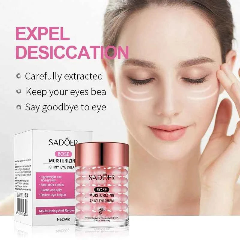 SADOER Hyaluronic Acid 24K Golden Sakura Eye Cream Anti Dark Circles Anti Wrinkles Moisturizing Anti-aging Creams Eyes Ski...