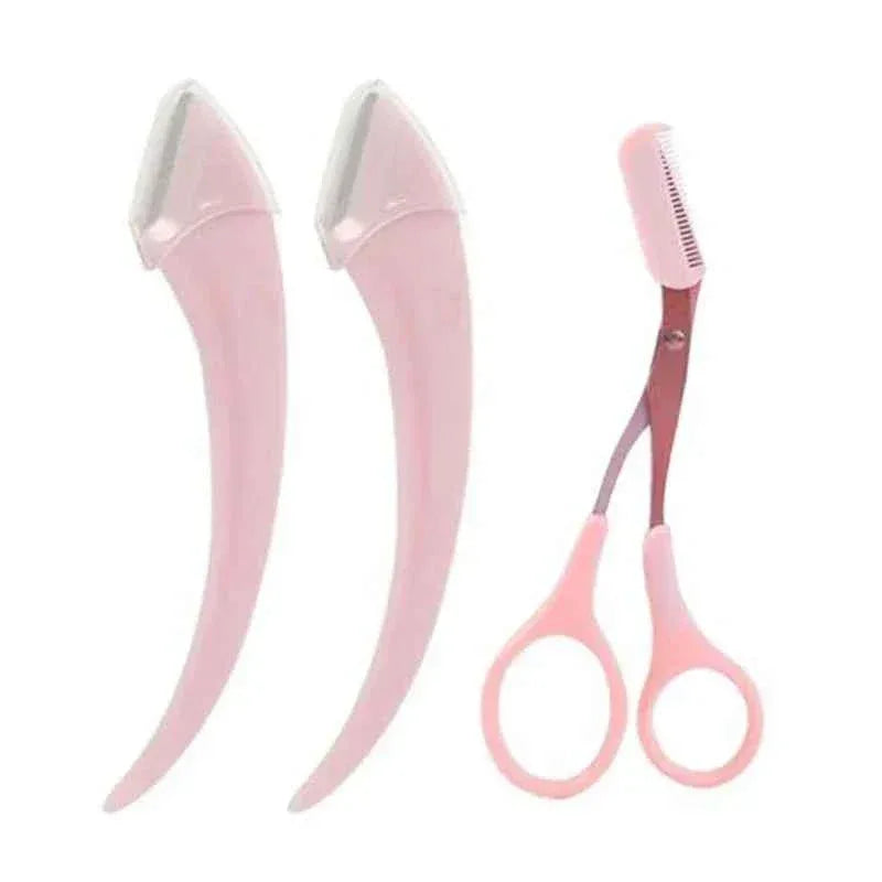 1/2/3Pcs Eyebrow Trimming Knife Eyebrow Face Razor For Women Eyebrow Scissors With Comb Brow Trimmer Scraper easy to use C...