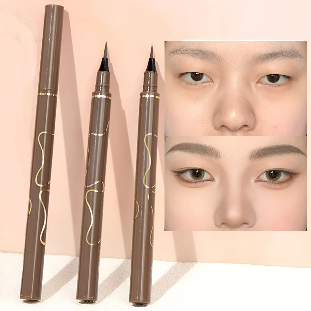 0.008mm Ultra Fine Eyebrow Pen Long Last Smudge Proof Waterproof Sweat-Proof High Pigmented Easy Applying Liquid Eyeliner Pencil Aurora Glow Avenue
