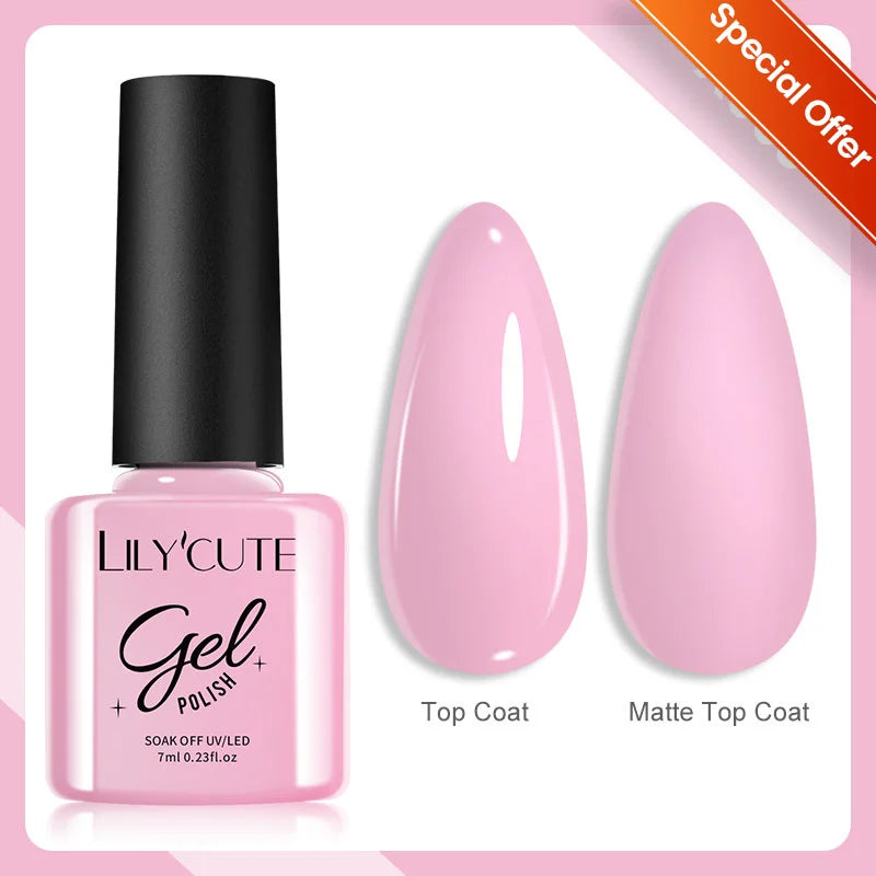 LILYCUTE 7ml Shiny Glitter Nail Gel Polish Pearl Shell Sparkling White UV LED Varnishes Soak Off Gel Manicure Decoration 6...