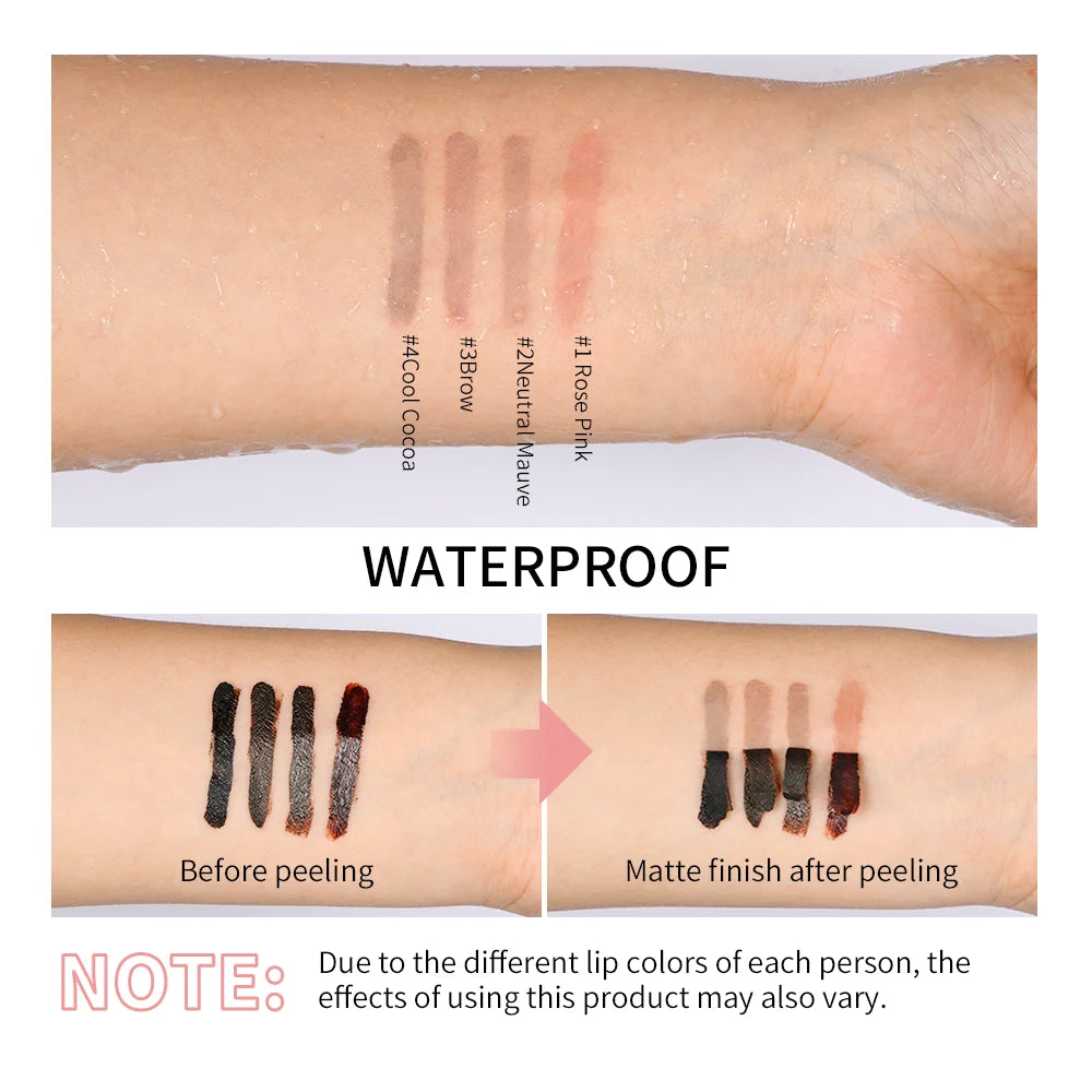 Waterproof Lip Liner Peel Off Tattoo Lipgloss Waterproof Long Lasting Matte Lip Tint Brown Contour Tear-off Lips Stain Cos...