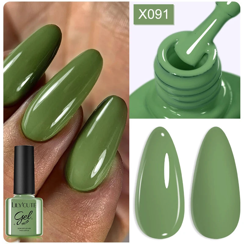 LILYCUTE 7ML Neon Reflective Glitter Gel Nail Polish Soak Off Super Shining Champagne Gold UV Gel Polish For Nail Art Mani...