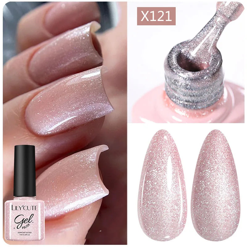 LILYCUTE 5ML Metallic Painting Liner Gel Nail Polish Super Bright Gold Silver Mirror Drawing Gel Semi Permanent Line Frenc...