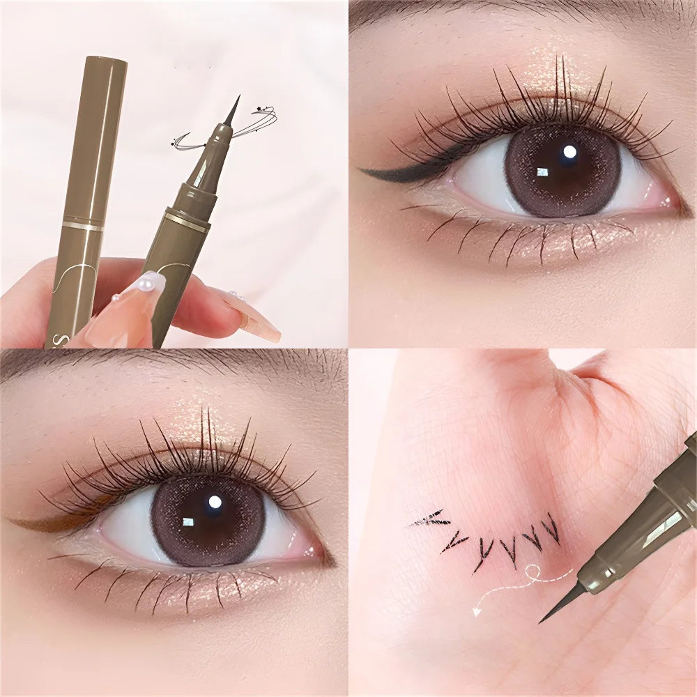 0.008mm Ultra Fine Eyebrow Pen Long Last Smudge Proof Waterproof Sweat-Proof High Pigmented Easy Applying Liquid Eyeliner Pencil Aurora Glow Avenue