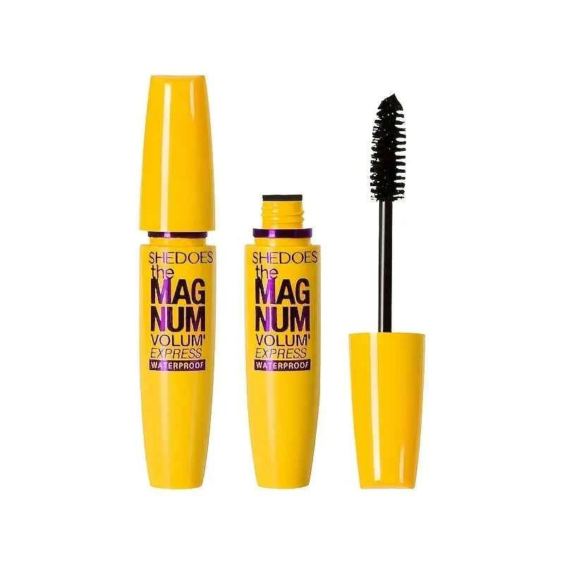 4D Black Mascara Thickening, Lengthening, Curling, Waterproof Liquid Fiber Mascara 8828-yellow - 